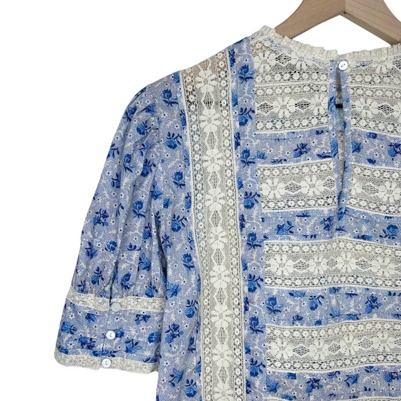 ♦️SOLD♦️Anthropologie Love Sam Antoinette Cropped Floral Lace Top - Picture 10 of 16